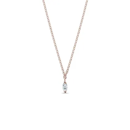 Zdjęcie Diamentowy naszyjnik z różowego 14K-karatowego złota KLENOTA