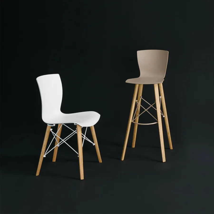 obrazek 4 Rap - stołek z drewna dębowego i stali 74cm - Colico