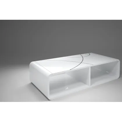Picture Minimalist, white coffee table - epoca