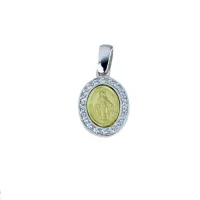 Zdjęcie Dwukolorowa cudowna madonna z cyrkoniami wym.12x9mm.