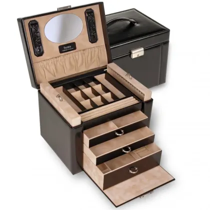 Zdjęcie Atrakcyjne pudełko na biżuterię z przegórdkami - Sacher