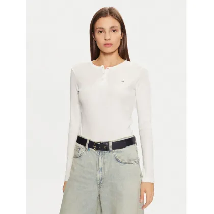 Zdjęcie Tommy Jeans Bluzka DW0DW19501 Biały Slim Fit