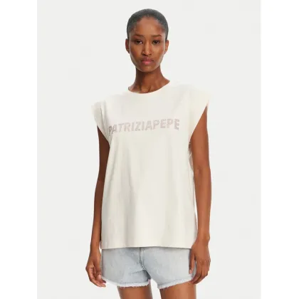 Zdjęcie Patrizia Pepe T-Shirt 2M4418/J295-B823 Beżowy Regular Fit