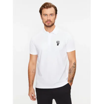 Zdjęcie KARL LAGERFELD Polo 745022 500221 Biały Regular Fit