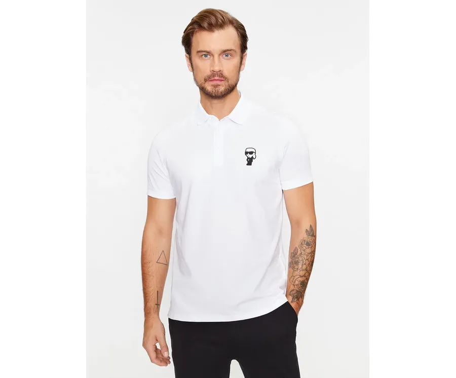 obrazek 1 KARL LAGERFELD Polo 745022 500221 Biały Regular Fit