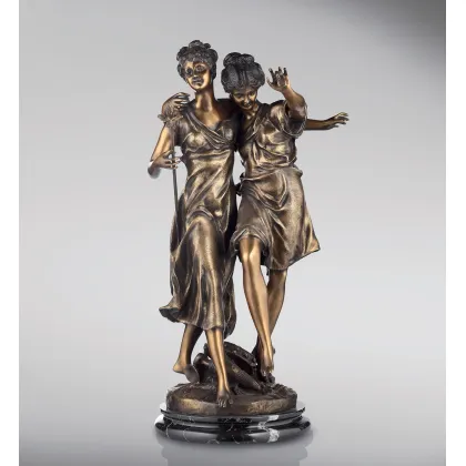 Picture Bronze sculpture of girls dancing tarantella - Fonderia Artistica Ruocco