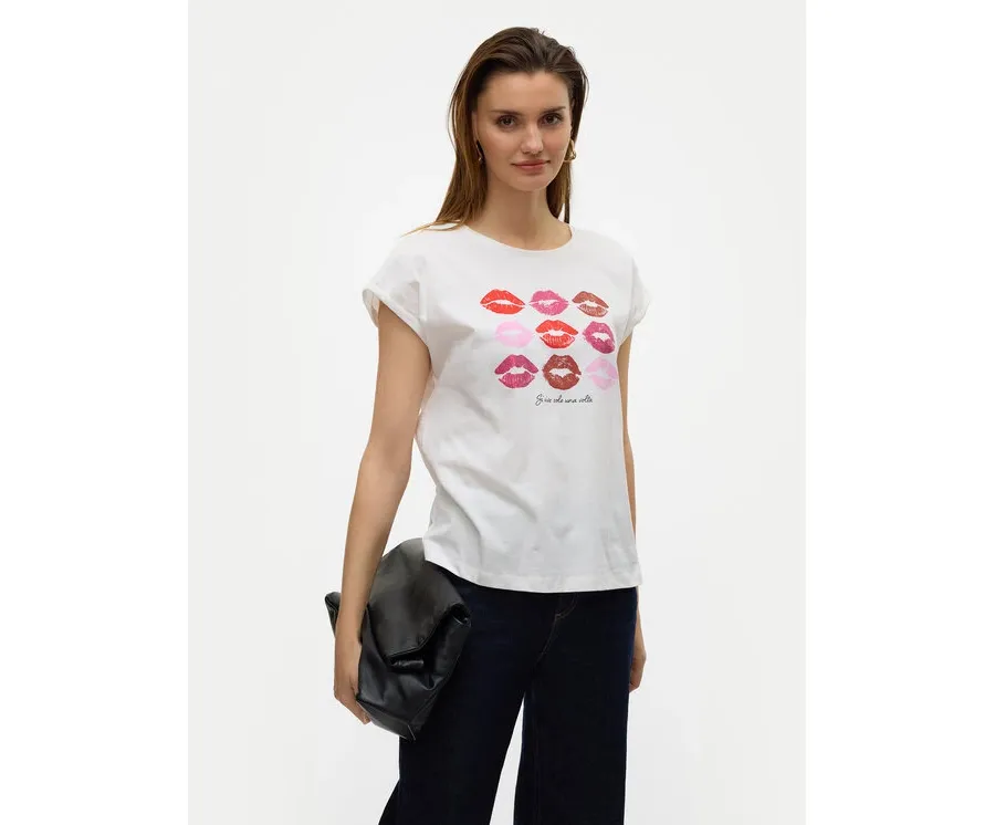 obrazek 1 Vero Moda T-Shirt Cysma 10328272 Biały Regular Fit