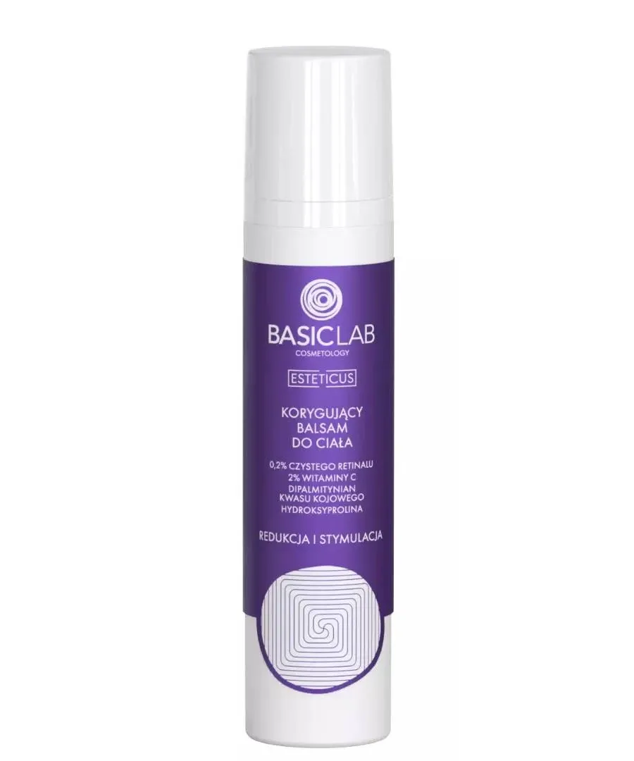 obrazek 1 BasicLab Esteticus Korygujący balsam do ciała z czystym retinalem 0,2% 100 ml Basiclab Dermocosmetics