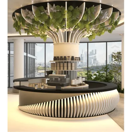 Zdjęcie Ekskluzywna lada recepcyjna ze sklejki