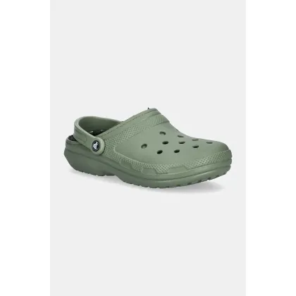 Zdjęcie Crocs klapki Classic Lined Clog męskie kolor zielony 203591