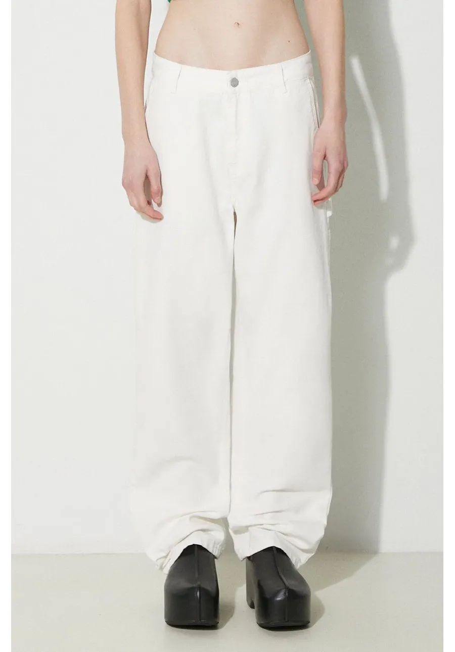 obrazek 1 Carhartt WIP spodnie bawełniane Pierce Pant Straight kolor beżowy proste high waist I032966.D602
