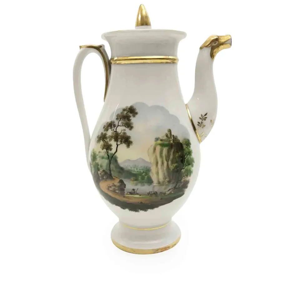 obrazek 2 XIX-wieczny serwis do herbaty z porcelany