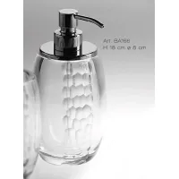 Picture Stylish soap dispenser made of Italian hand-cut crystal with original decoration - Il Paralume Marina