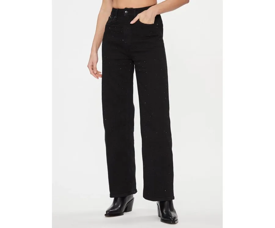 obrazek 1 Pepe Jeans Jeansy Sparkle PL204604 Czarny Relaxed Fit