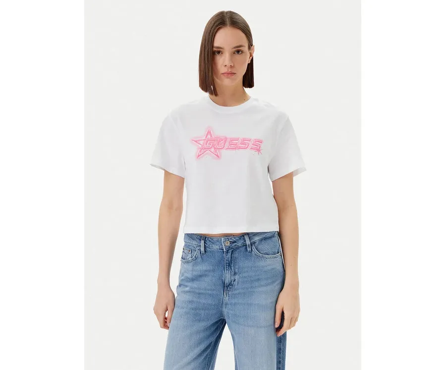 obrazek 1 Guess T-Shirt V5GI12 K9RM1 Biały Boxy Fit