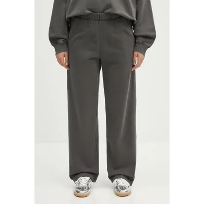 Zdjęcie Carhartt WIP spodnie dresowe bawełniane Benton Sweat Pant damskie kolor szary gładkie I034513