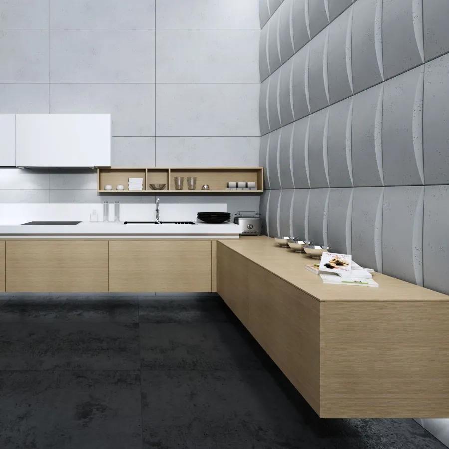 obrazek 1 60x60 cm VT - PB20 (S51 ciemno szary - mysi) BLOK - panel dekor 3D beton architektoniczny