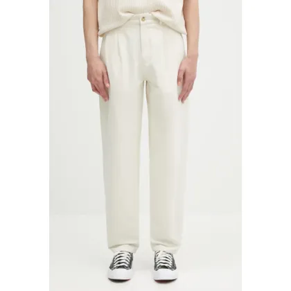 Zdjęcie A.P.C. spodnie bawełniane pantalon willow męskie kolor beżowy proste COGBJ.F08486