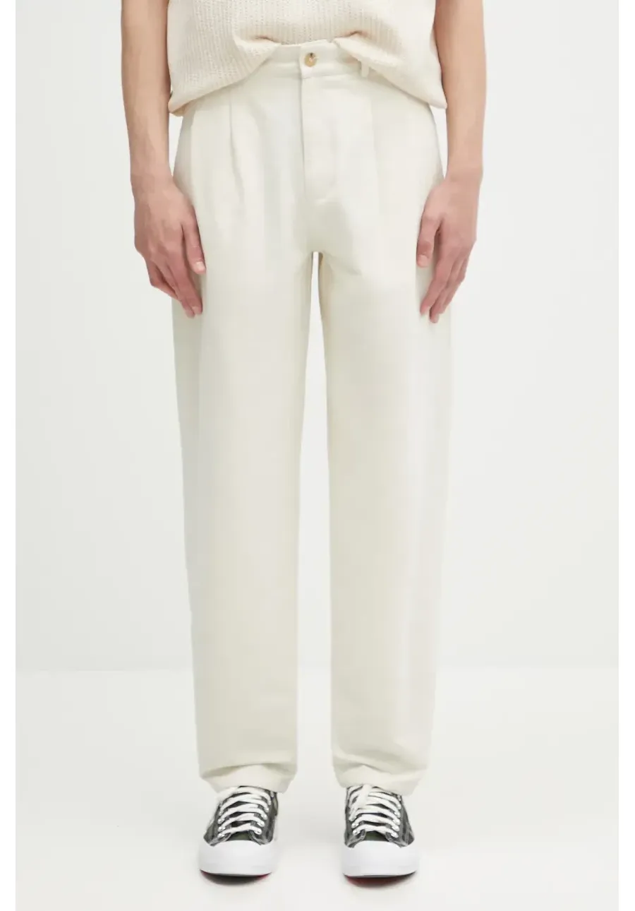 obrazek 1 A.P.C. spodnie bawełniane pantalon willow męskie kolor beżowy proste COGBJ.F08486