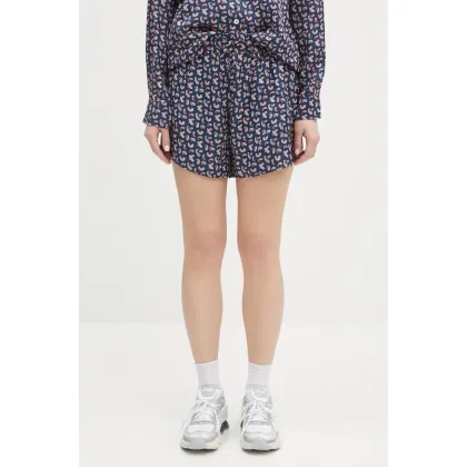 Zdjęcie A.P.C. szorty Short Audrey damskie kolor granatowy wzorzyste high waist VIALN.F10208