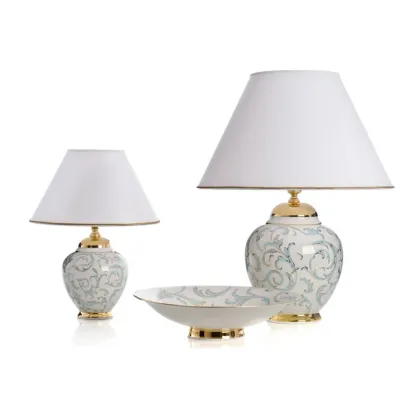 Picture Decorative platter made of porcelain decorated with a colorful plant motif