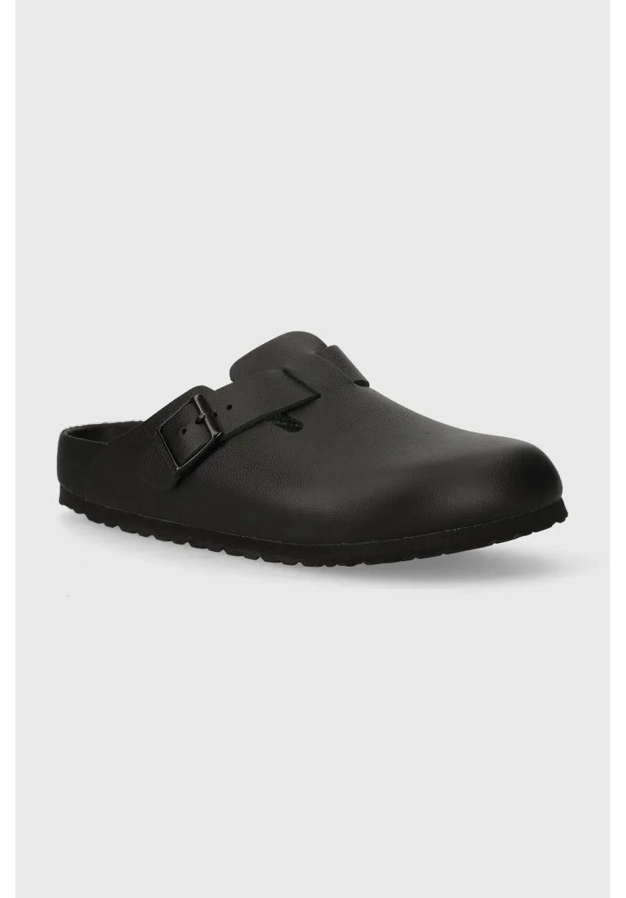 obrazek 1 Birkenstock klapki skórzane Boston damskie kolor czarny 1026789