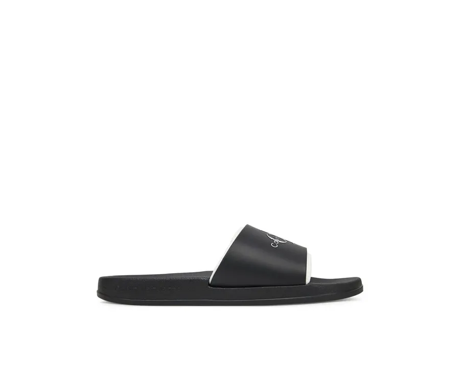 obrazek 1 Calvin Klein Jeans Klapki Slide Rubber Neoprene Monologo YM0YM00361 Czarny