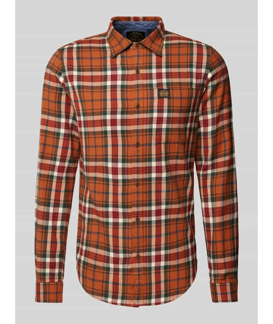 obrazek 1 Koszula casualowa o kroju slim fit z naszywką z logo model ‘Lumberjack’