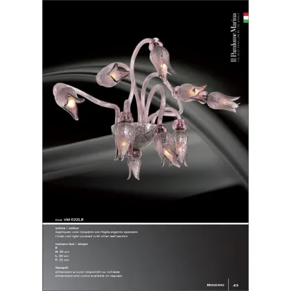 Zdjęcie Fioletowa lampa ścienna o wyjątkowym designie – Il Paralume Marina