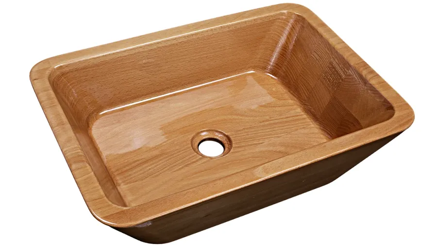 obrazek 1 Wyjątkowa umywalka 50 cm TERRA, buk, lakier matowy, naturalny