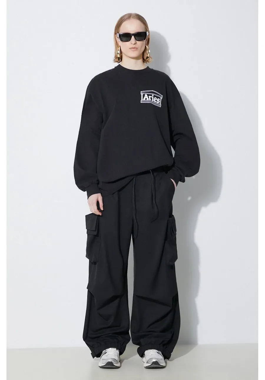 obrazek 1 Y-3 spodnie z domieszką wełny Refined Woven Cargo kolor czarny szerokie high waist IN4373