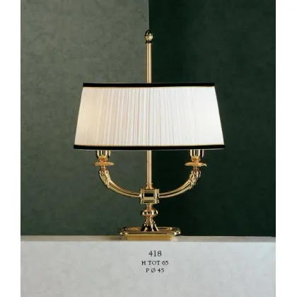 Picture Brass table lamp with an oval shade – Il Paralume Marina