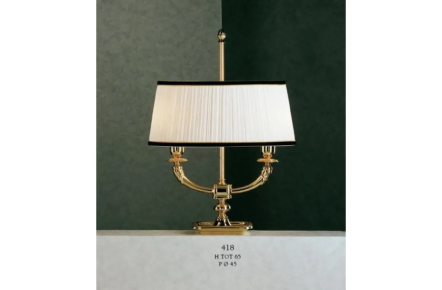 obrazek 1 Mosiężna lampa stołowa z owalnym kloszem – Il Paralume Marina