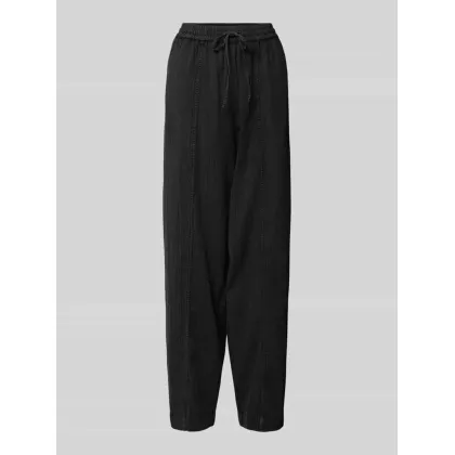 Zdjęcie Spodnie szerokie o kroju comfort fit z imitacji denimu model ‘ANDIE’