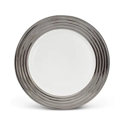 Zdjęcie Płaski duży porcelanowy talerz malowany platyną – Rudolf Kampf