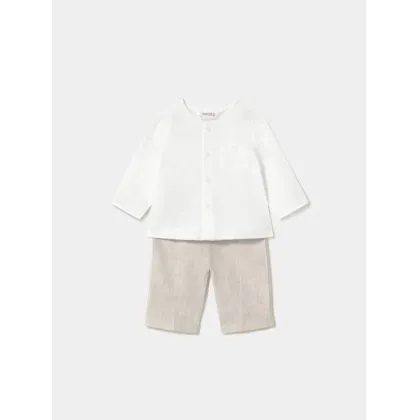 Zdjęcie Mayoral Komplet koszula i spodnie materiałowe 1564 Beżowy Regular Fit