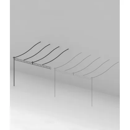 Zdjęcie Przedłużenie przyściennej pergoli Tibisco 372×393 cm bez zadaszenia do ogrodu