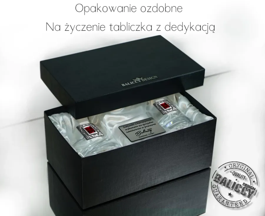 obrazek 4 Szklanka do whisky - rubinowy barok