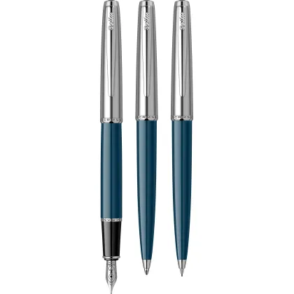Zdjęcie Zestaw Pióro Wieczne - Długopis - Ołówek Mechaniczny 0.7mm - kolor granatowy