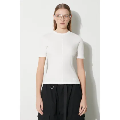 Zdjęcie Y-3 t-shirt bawełniany Fitted SS Tee damski kolor beżowy IV7749