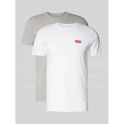 Zdjęcie T-shirt z nadrukiem z logo w zestawie 2 szt.