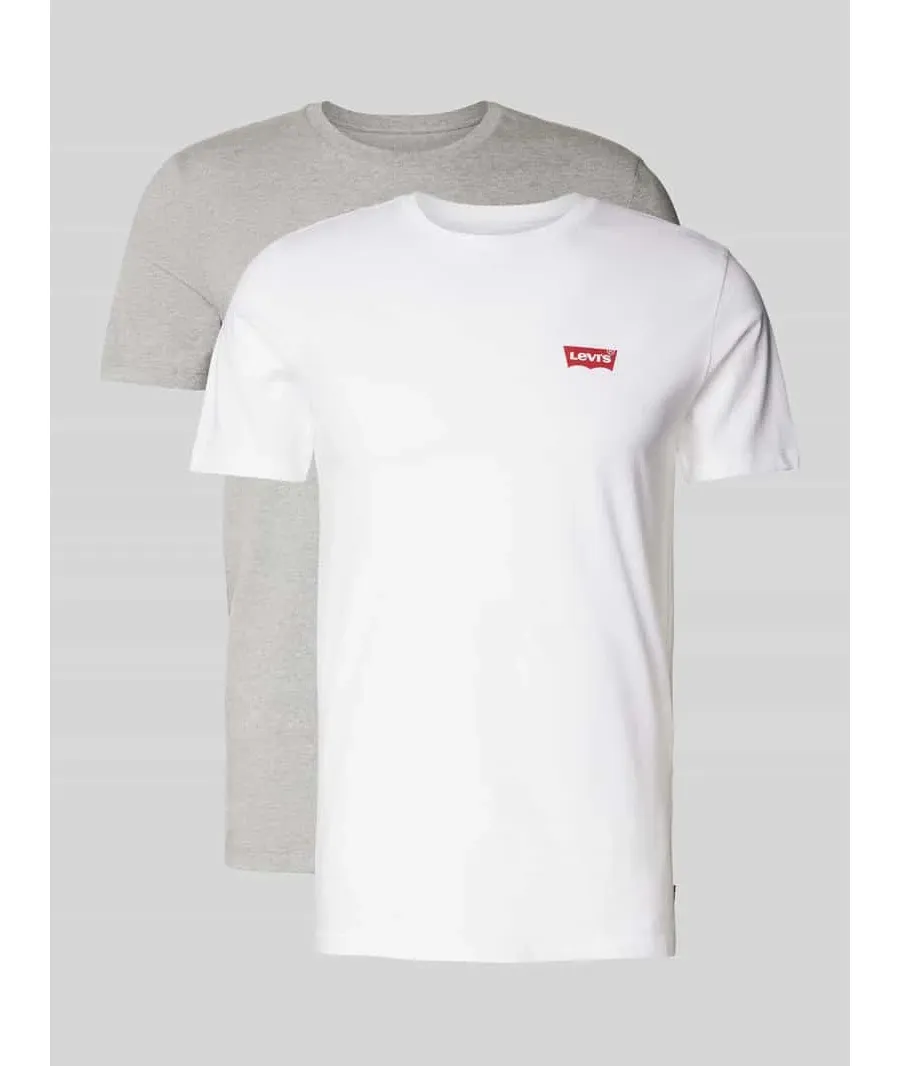obrazek 1 T-shirt z nadrukiem z logo w zestawie 2 szt.