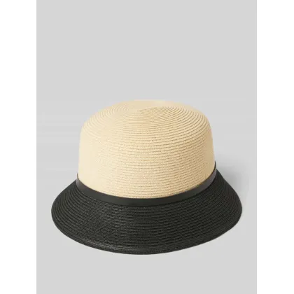 Zdjęcie Kapelusz słomiany o dwukolorowym designie