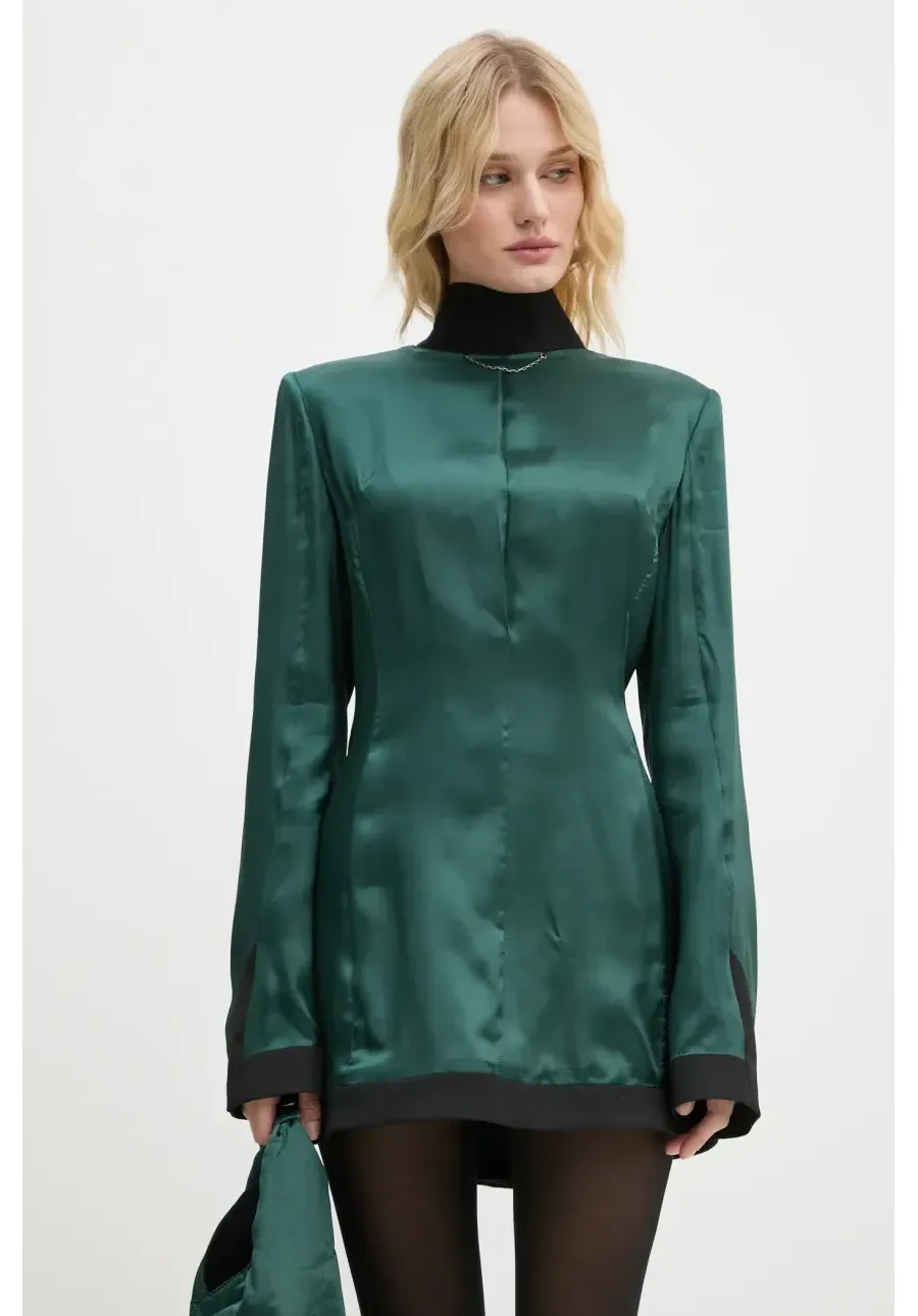 obrazek 1 MM6 Maison Margiela sukienka kolor zielony mini dopasowana S62DA0036.S41355