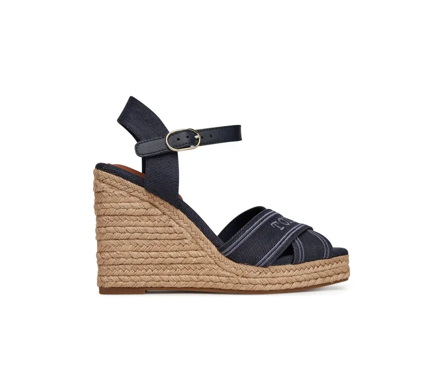obrazek 1 Tommy Hilfiger Espadryle Tommy Hilfiger Espad High Wedge FW0FW08668 Granatowy