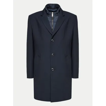 Zdjęcie Bugatti Płaszcz wełniany 626228-64084 Granatowy Regular Fit