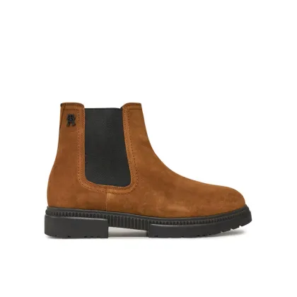 Zdjęcie Tommy Hilfiger Sztyblety Casual Cleated Suede Chelsea FM0FM05037 Brązowy