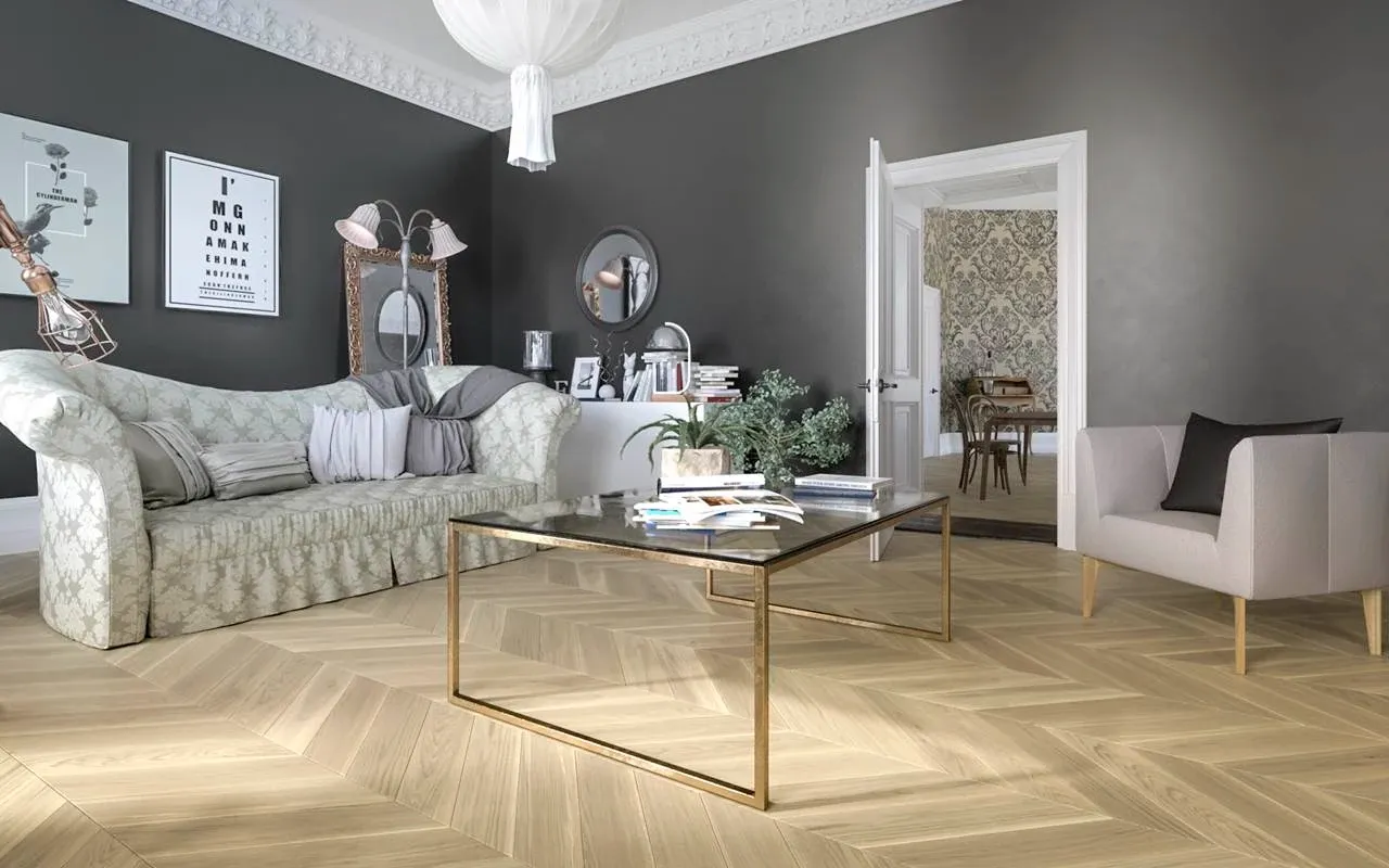 Mieszkanie w stylu glamour – drewniana podłoga zrobi wrażenie