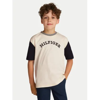 Zdjęcie Tommy Hilfiger T-Shirt Monotype Graphic KB0KB09360 Beżowy Regular Fit