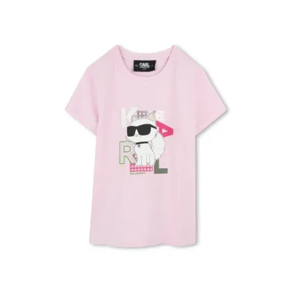 Zdjęcie Karl Lagerfeld Kids T-Shirt Z30491 M Różowy Regular Fit